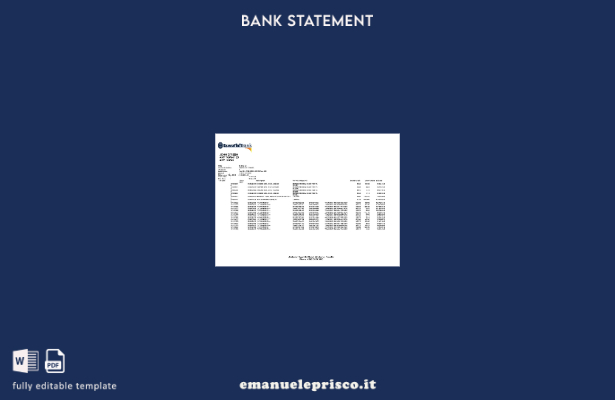 modello word di estratto conto bancario Eswatini Swazibank Limited stile verific